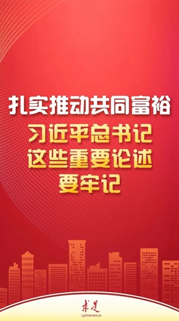 扎實推動共同富裕，習(xí)近平總書記這些重要論述要牢記